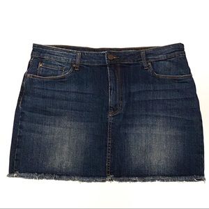 BP Raw Hem Mini Jean Skirt